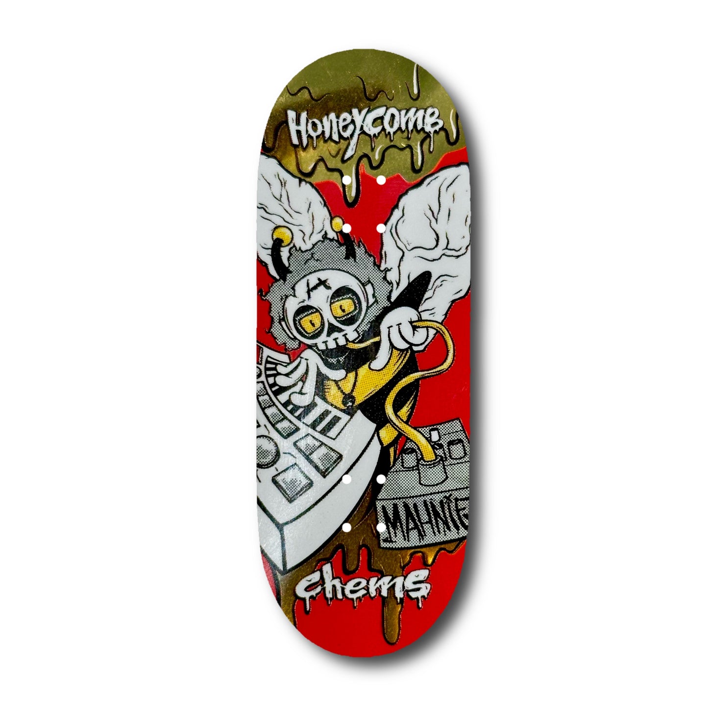 Chems "Honeycomb" Gold Foil Fingerboard Deck