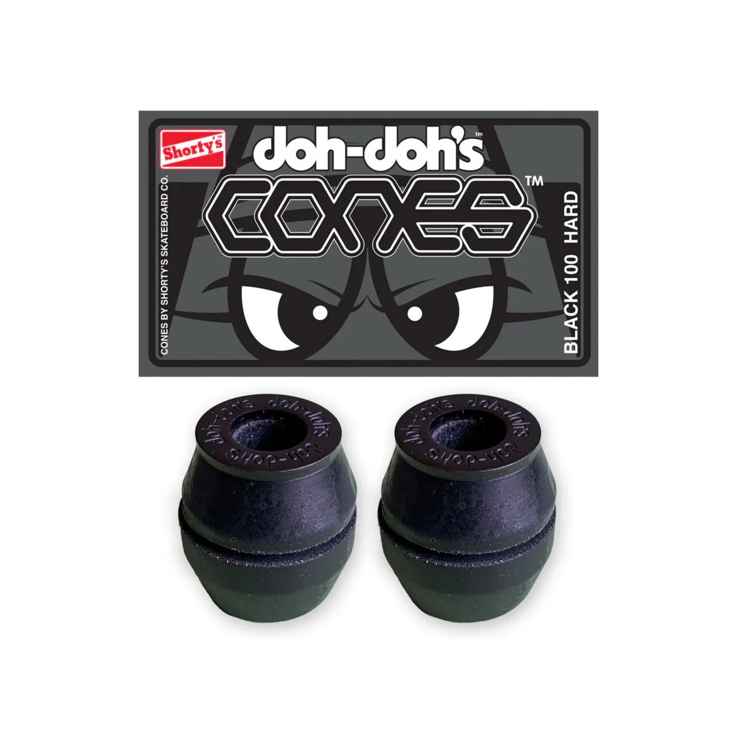 Shorty's Doh-Doh’s Skateboard Bushings Black 100a Cones