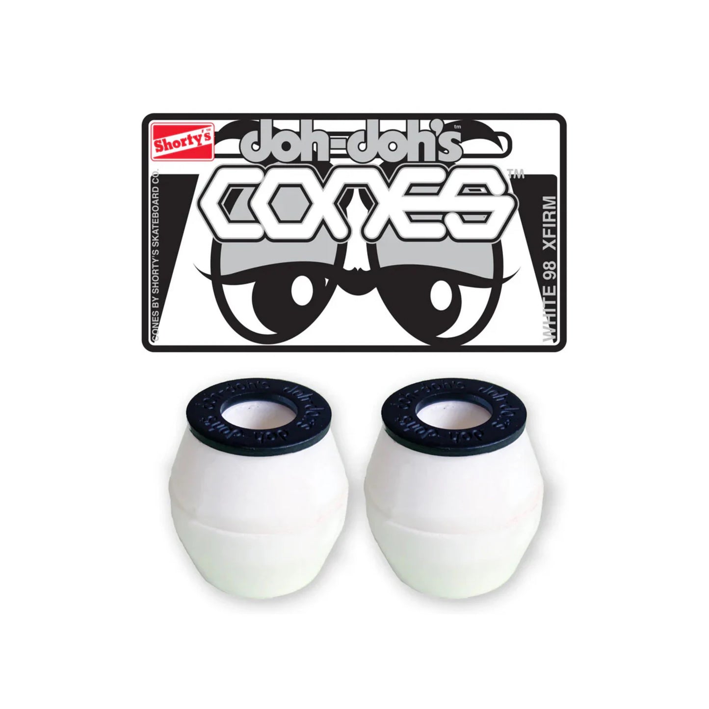 Shorty's Doh-Doh’s Skateboard Bushings White 98a Cones