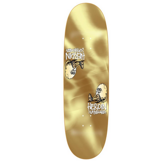 Heroin Symmetrical Gold Egg 9.25" Skateboard Deck