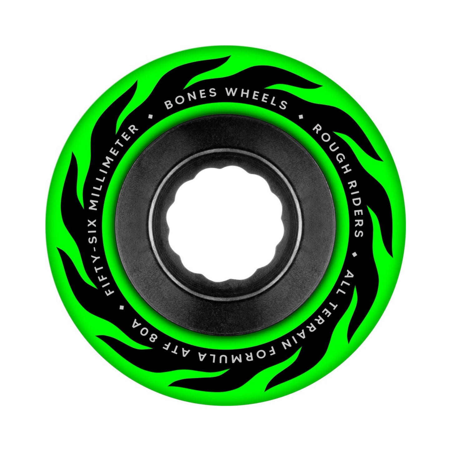 Bones ATF Rough Riders Eternal Flame Green Skateboard Wheels