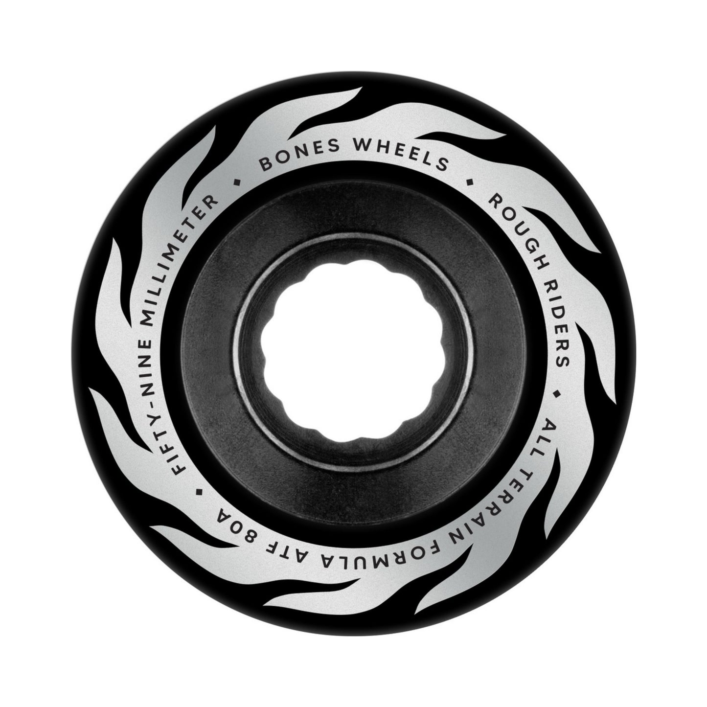 Bones ATF Rough Riders Eternal Flame Black Skateboard Wheels