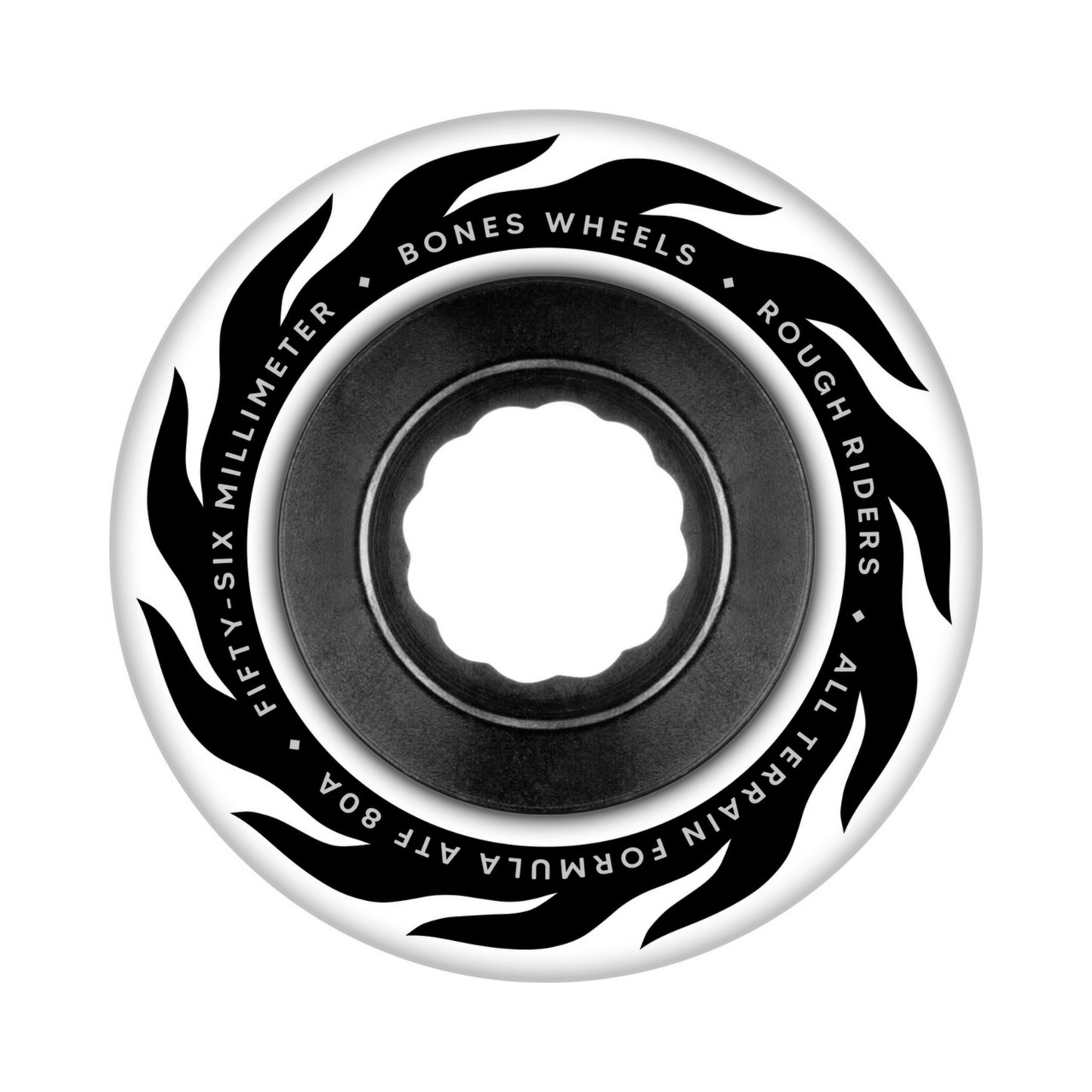 Bones ATF Rough Riders Eternal Flame White Skateboard Wheels