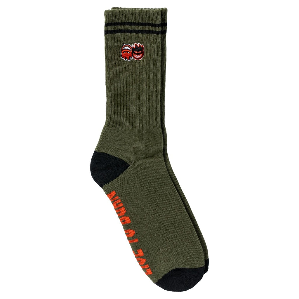 Spitfire Eternal Fill Embroidered Olive Socks