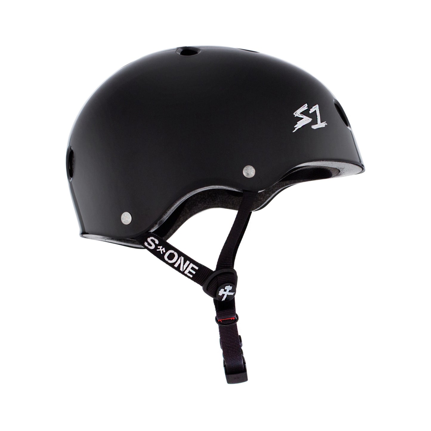 S1 Lifer Certified Gloss Black Skateboard Helmet