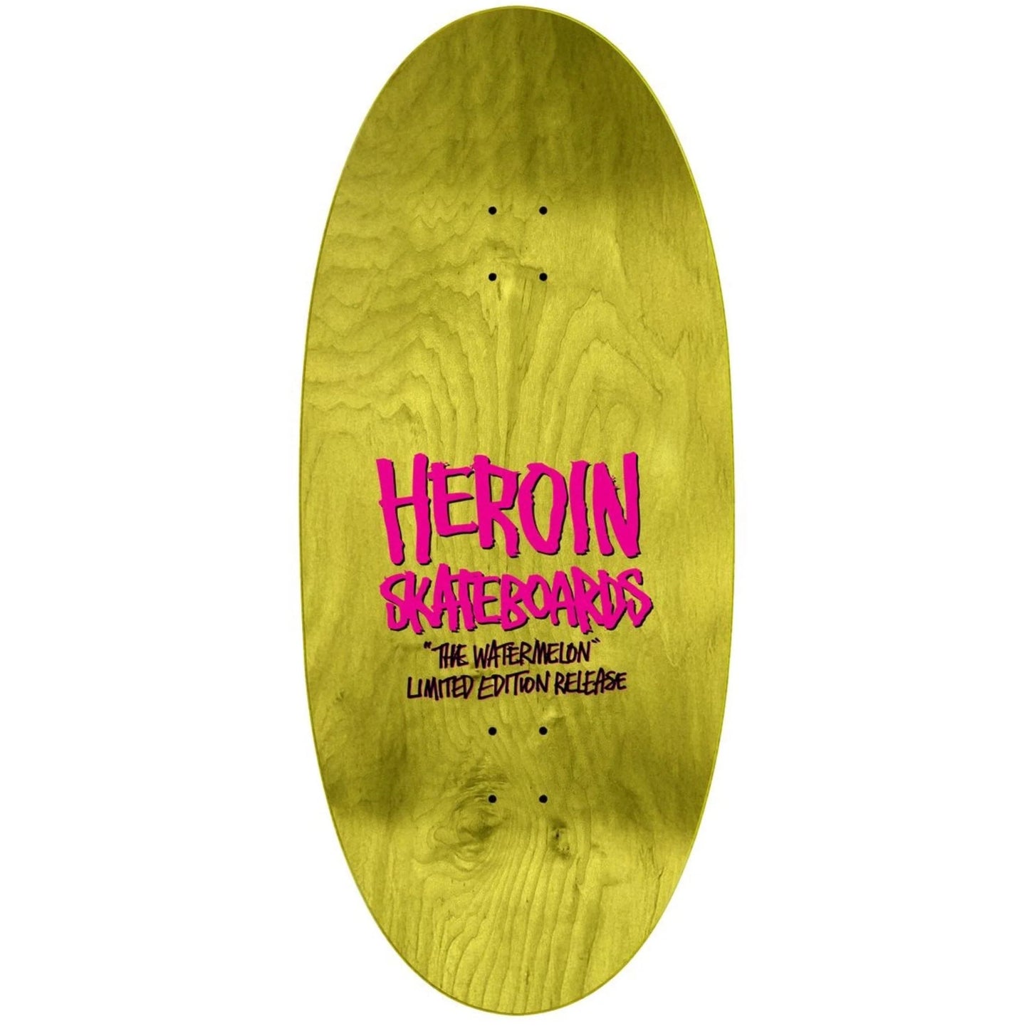 Heroin Team The Watermelon" Shaped Skateboard Deck