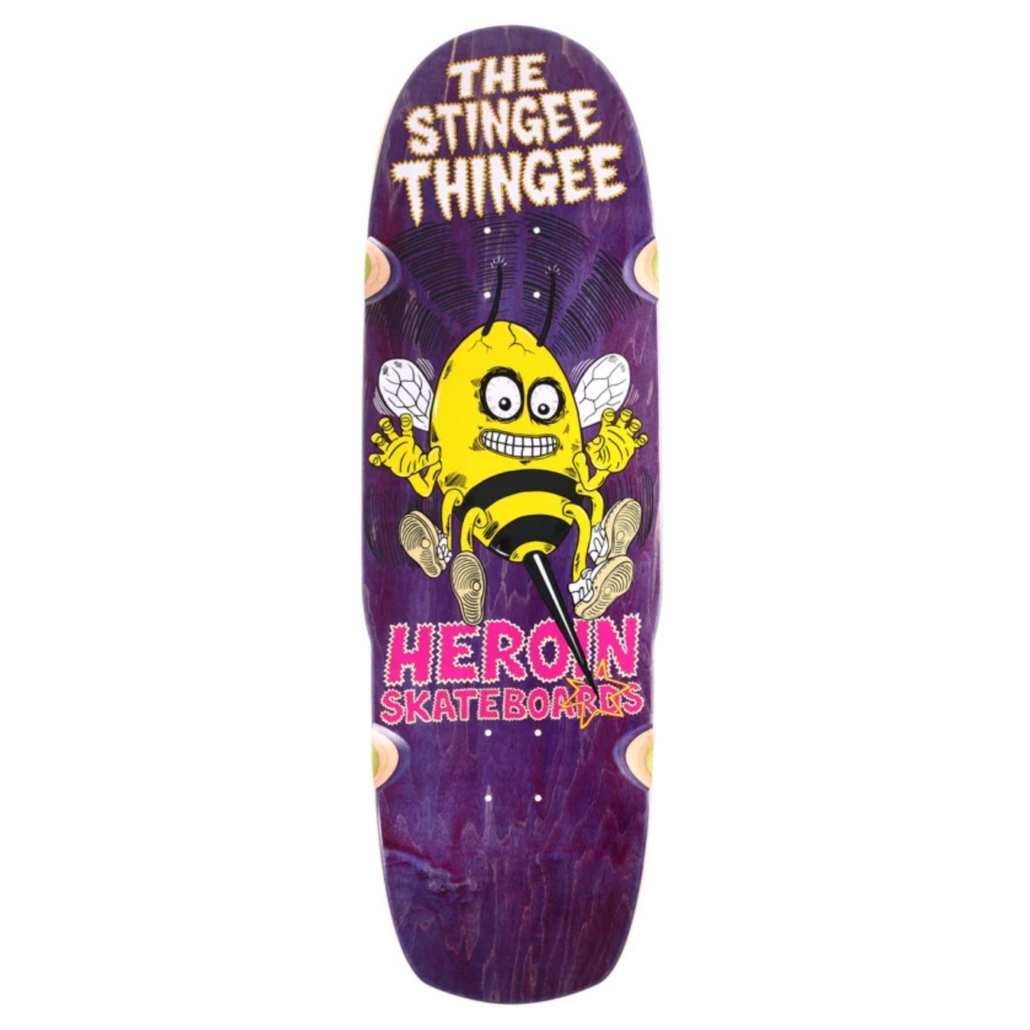 Heroin Team Stingee Thingee Shaped Skateboard Deck