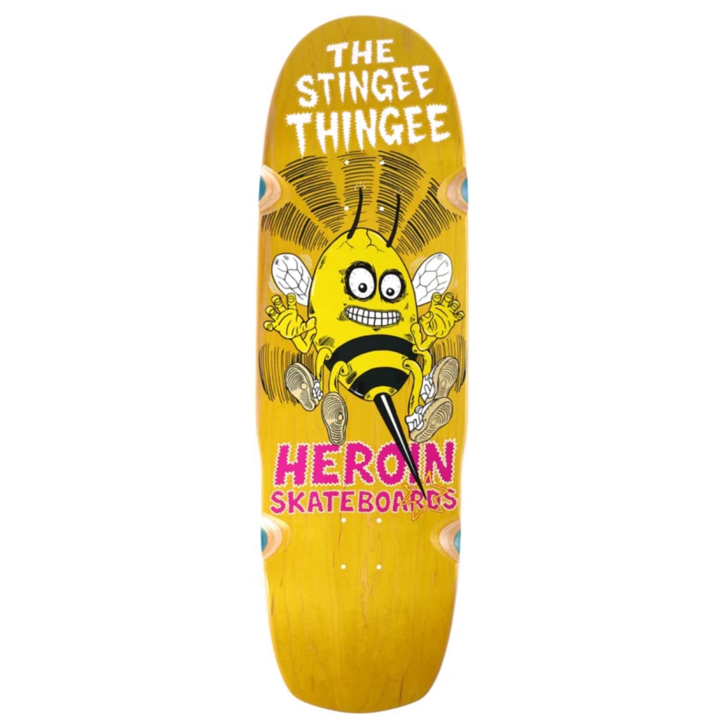 Heroin Team Stingee Thingee Shaped Skateboard Deck