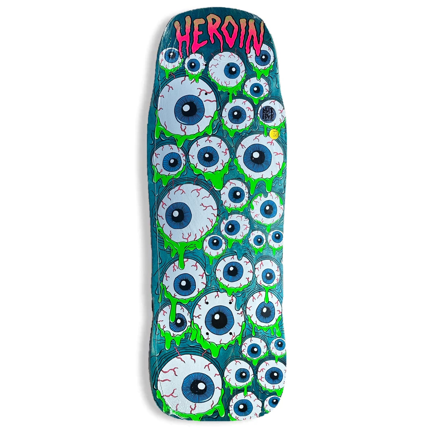 Heroin Team Mutant Eyeballer Shaped Skateboard Deck