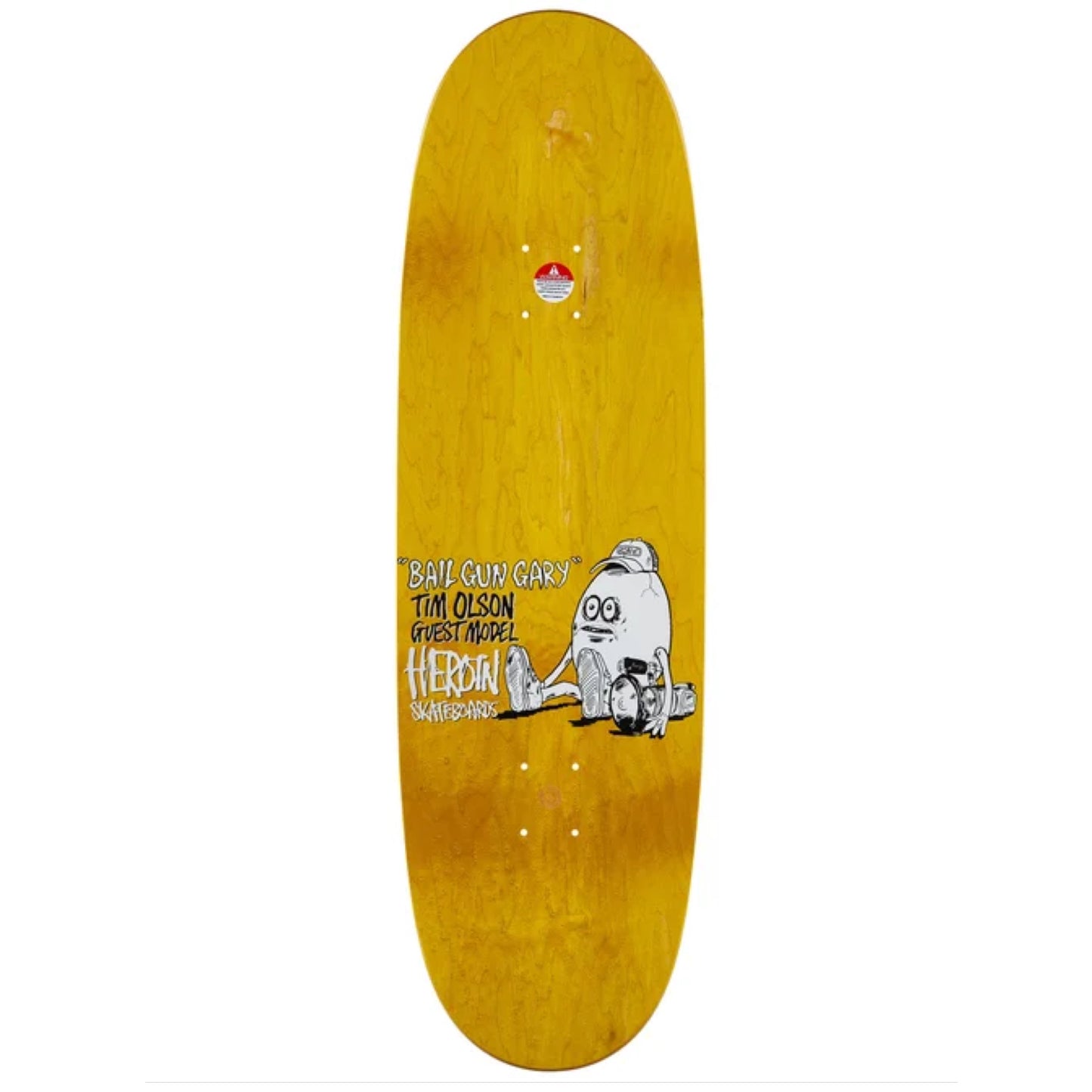 Heroin Bailgun Gary 3 Symmetrical Egg Skateboard Deck