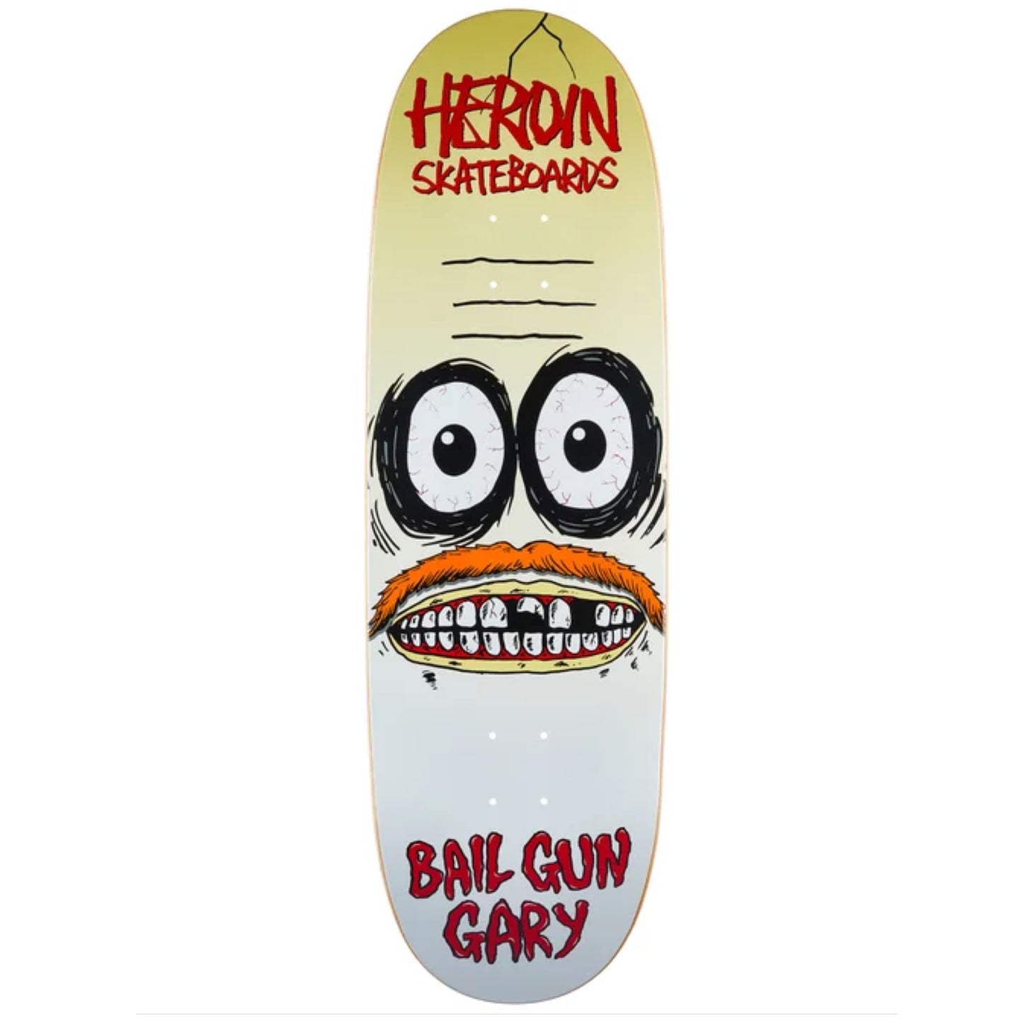 Heroin Bailgun Gary 3 Symmetrical Egg Skateboard Deck