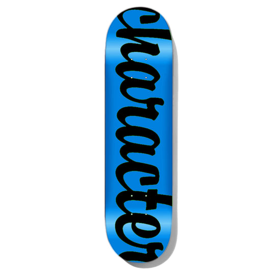 Character Script Blue/Black Shovel Nose 8.625" Skateboard Deck