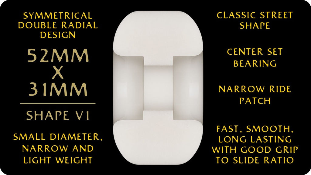 Powell Dragon Formula Yellow V3 52mm x 31mm 95a V1 Standard Skateboard Wheels