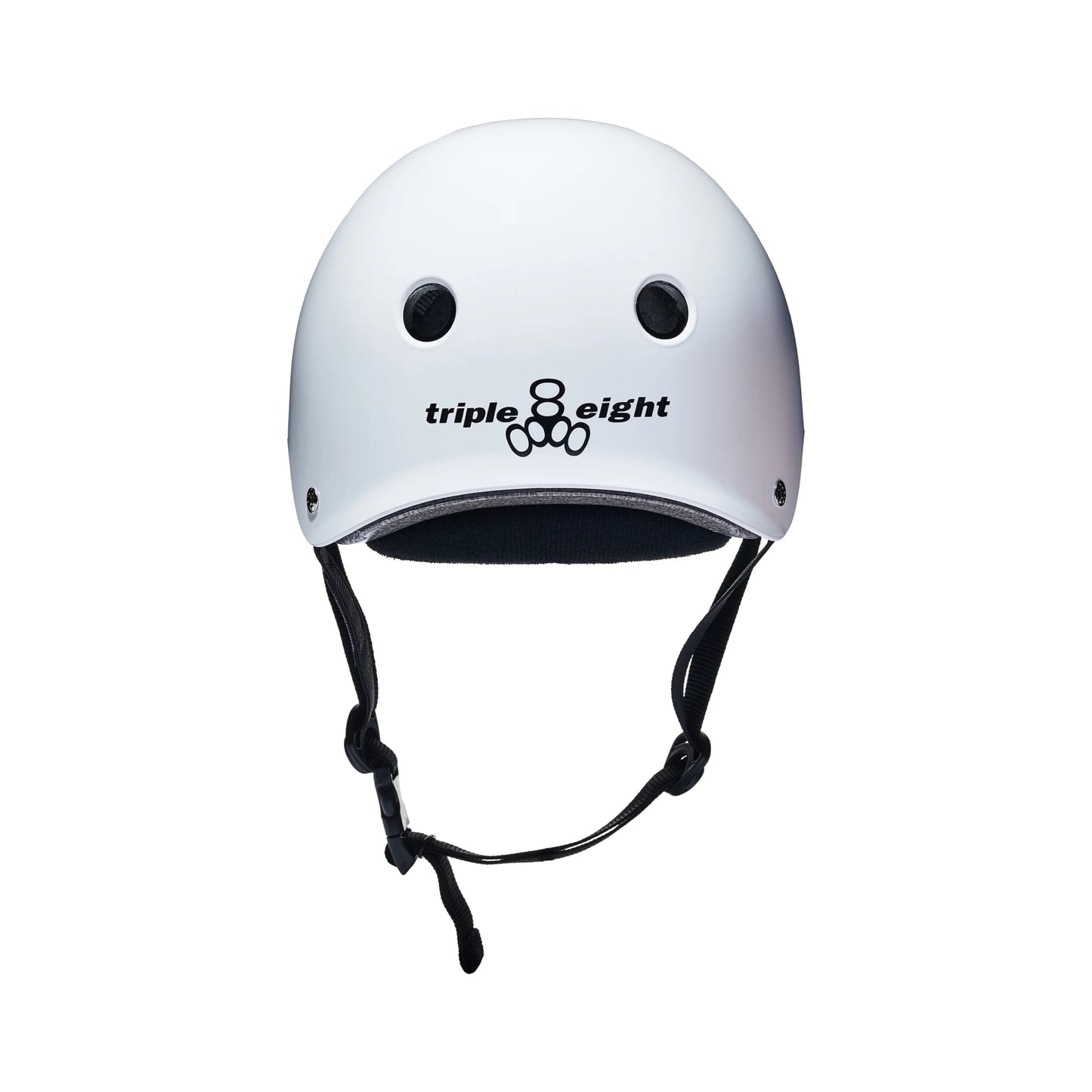 Triple 8 Skateboard Helmet Certified Deep Cover Glossy White