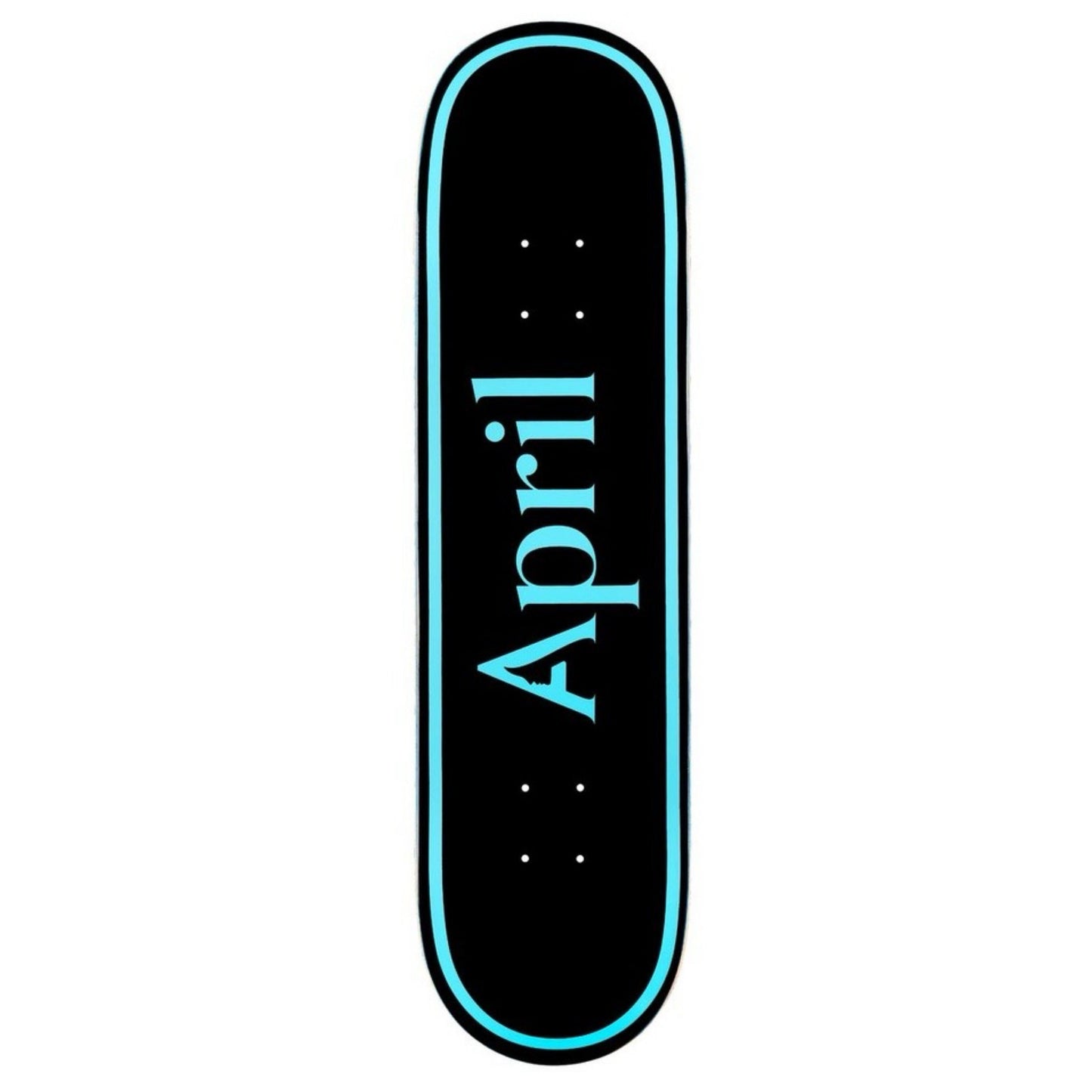 April Team OG Logo Blue/Black 7.25" Mini Skateboard Deck