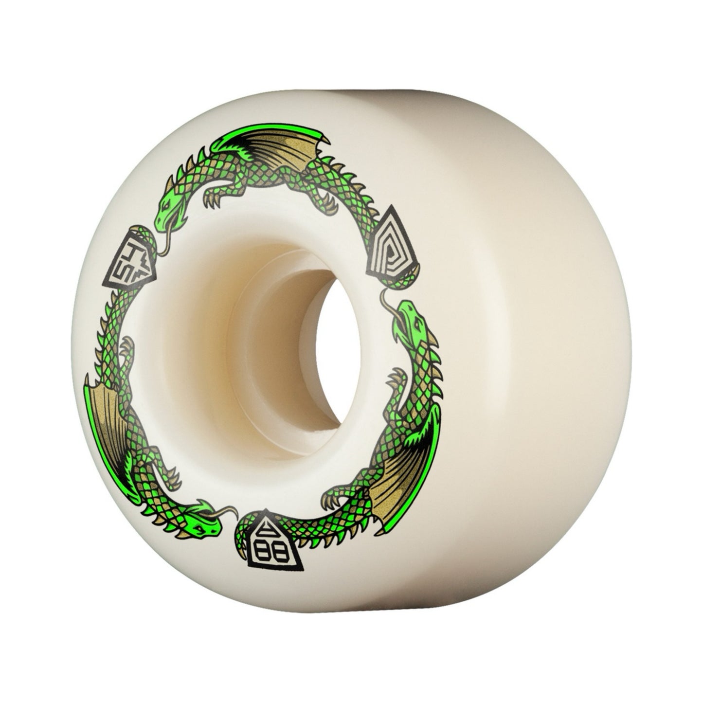 Powell Dragon Formula Green V4 54mm x 34mm 88a Skateboard Wheels
