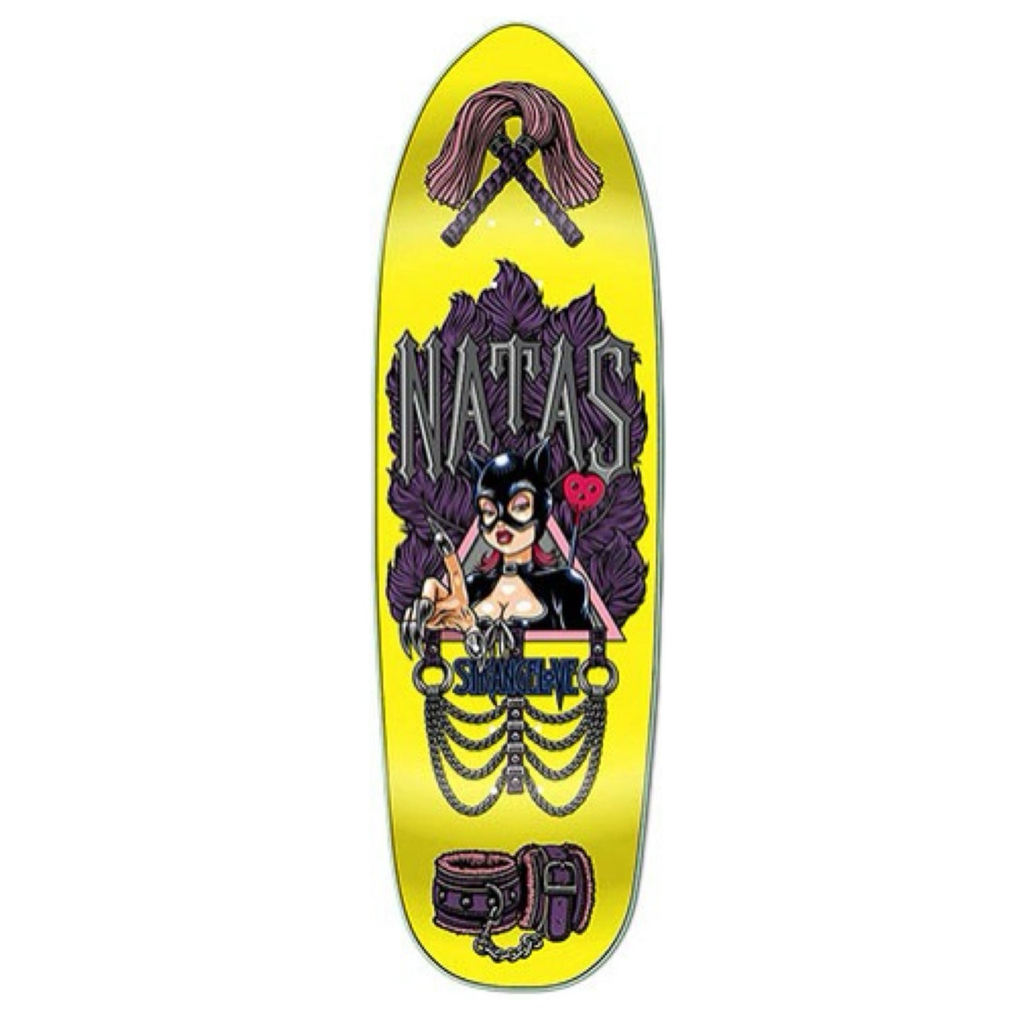 Strangelove Natas Kupas Guest Yellow (Hand Screened) 10.0" Shaped Skateboard Deck