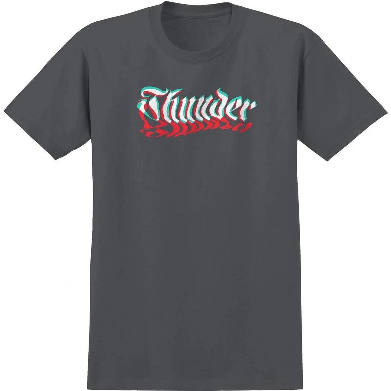 Thunder Logo T-Shirt Grey/Red/Blue