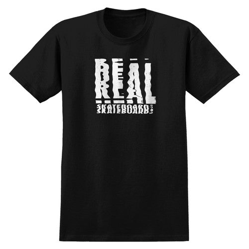 Real Stacked Logo T-Shirt Black