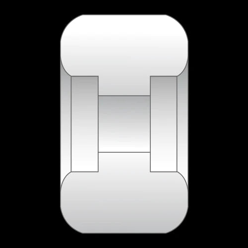 Acid Chemical Co. Skateboard Wheel diagram; Diagram to show the shape and cut of the skateboard wheel;