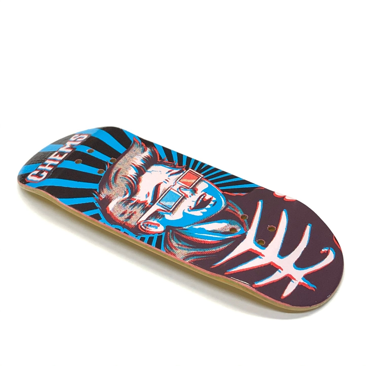 Chems Blue "3D Kid" Fingerboard Deck