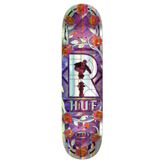 Real Huf Rainbow Holo Cathedral 8.25" Skateboard Deck