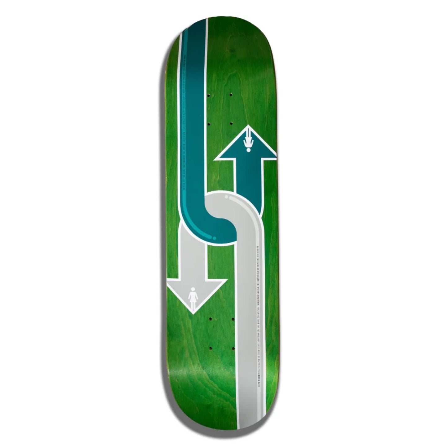 Girl Gass Dual Directional 8.25" Twin Tail Skateboard Deck