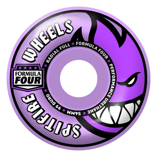 Spitfire Formula Four Radial Full Purple 54mm 99a Skateboard Wheels