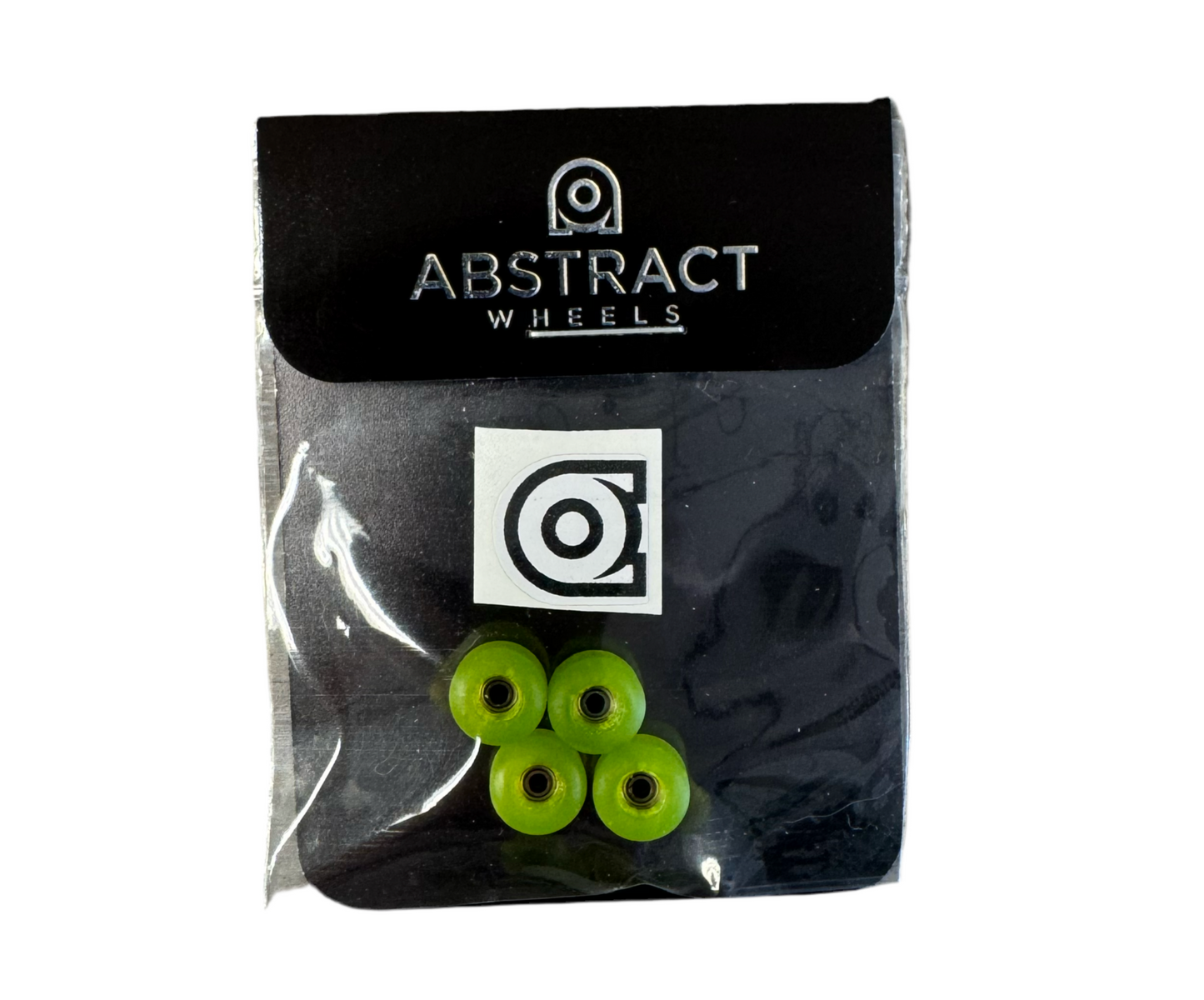 Abstract 60D Translucent Bright Green Wide Street Shape Fingerboard Wheels