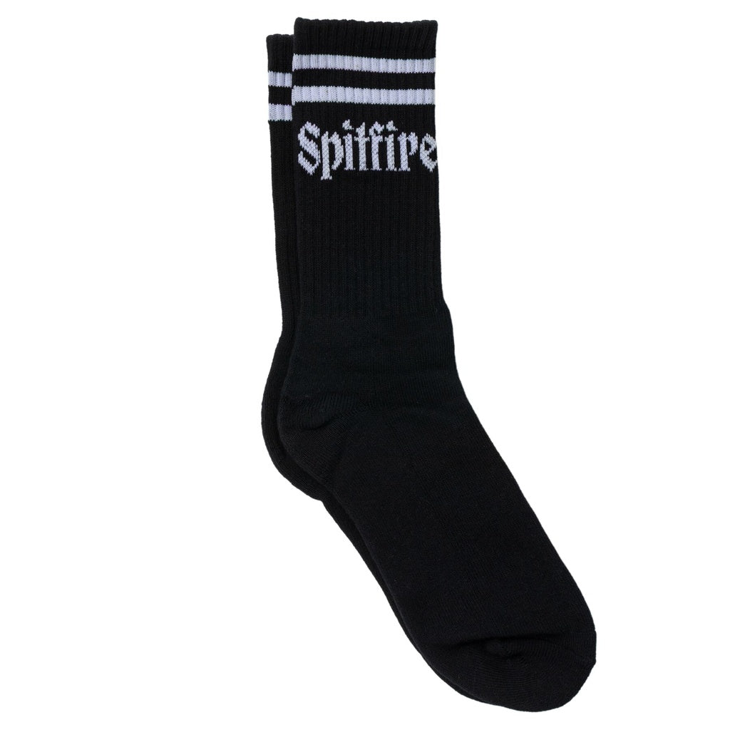 Spitfire Molotov Script Black/White Socks