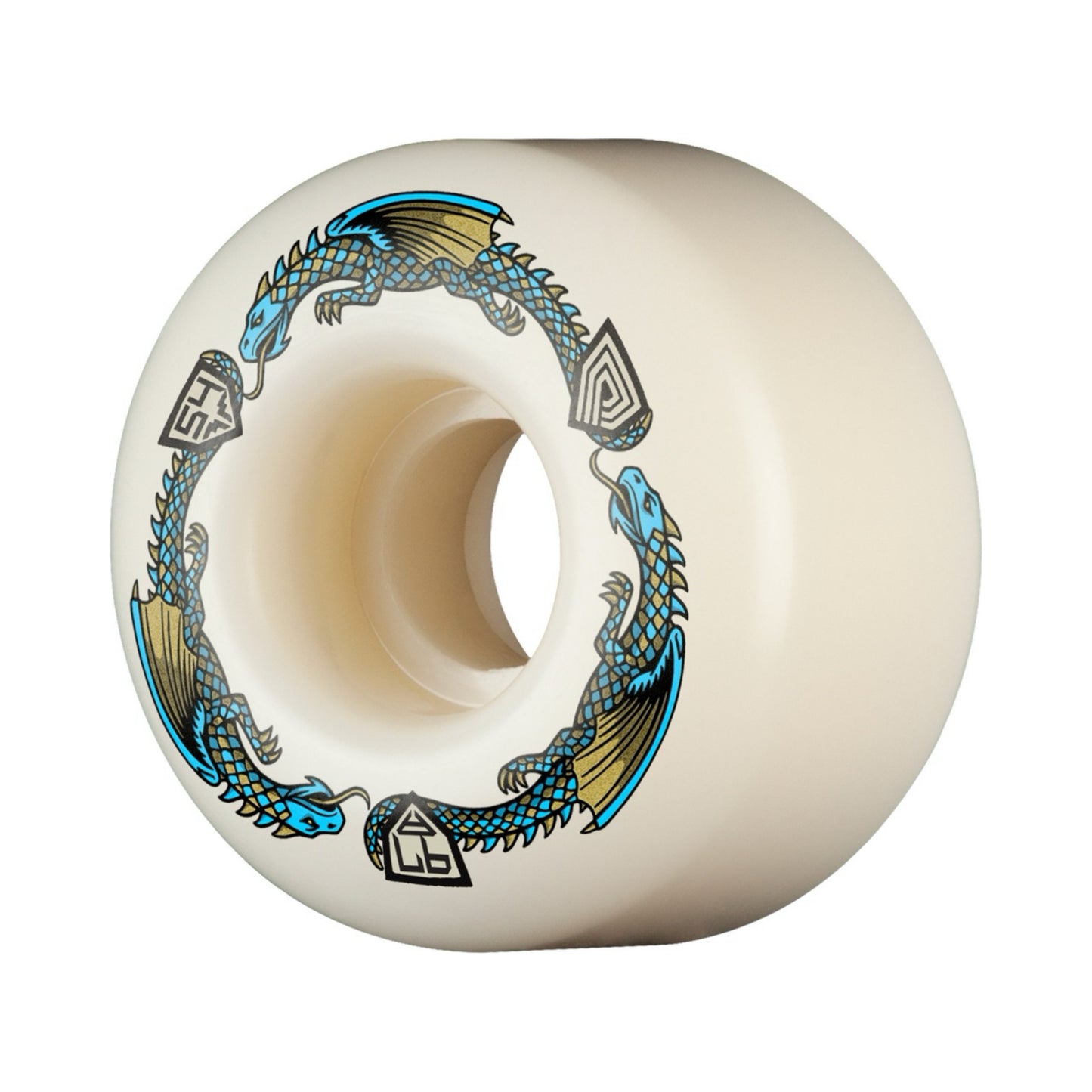 Powell Dragon Formula Blue V4 54mm x 34mm 97a Skateboard Wheels