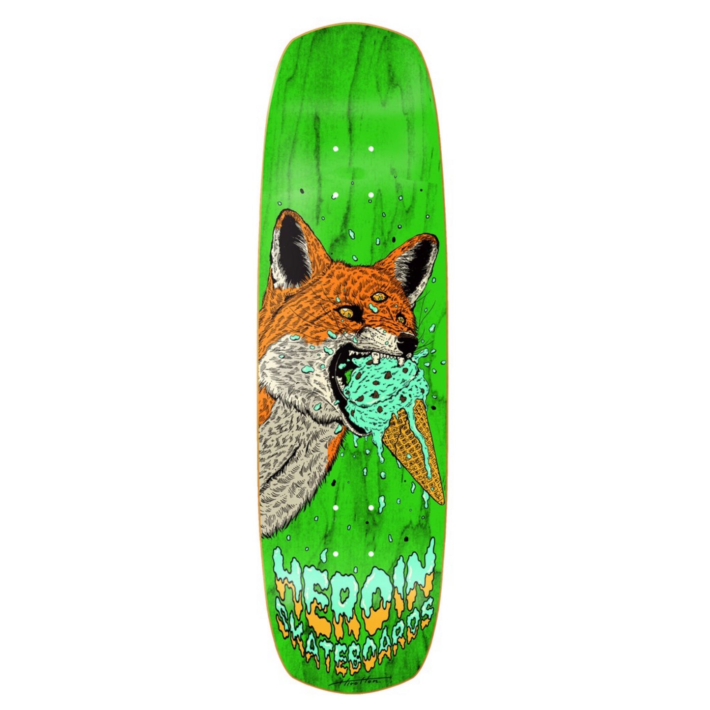 Heroin Hayate Fox 8.88" Symmetrical Double Shovel Skateboard Deck