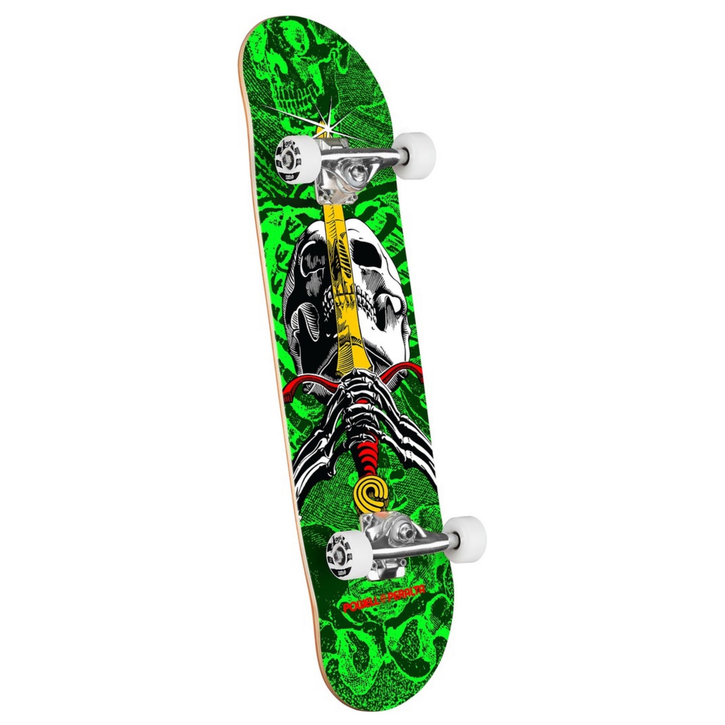 Powell Skull & Sword Green 8.0" Complete Skateboard