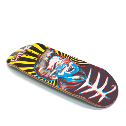 Chems Yellow "3D Kid" Fingerboard Deck