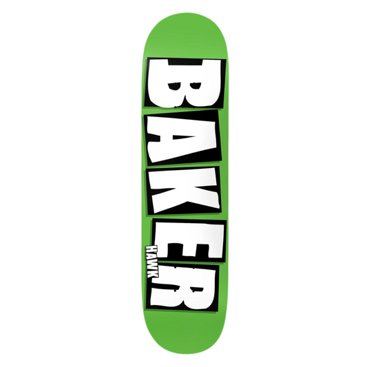 Baker Riley Hawk Brand Name Neon Green B2 8.5" Skateboard Deck