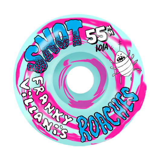 Snot Franky Villani Roaches Blue Swirl 55mm 101a Skateboard Wheels