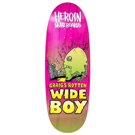 Heroin Craig Questions Rotten Wide Boy 10.75" Shaped Skateboard Deck