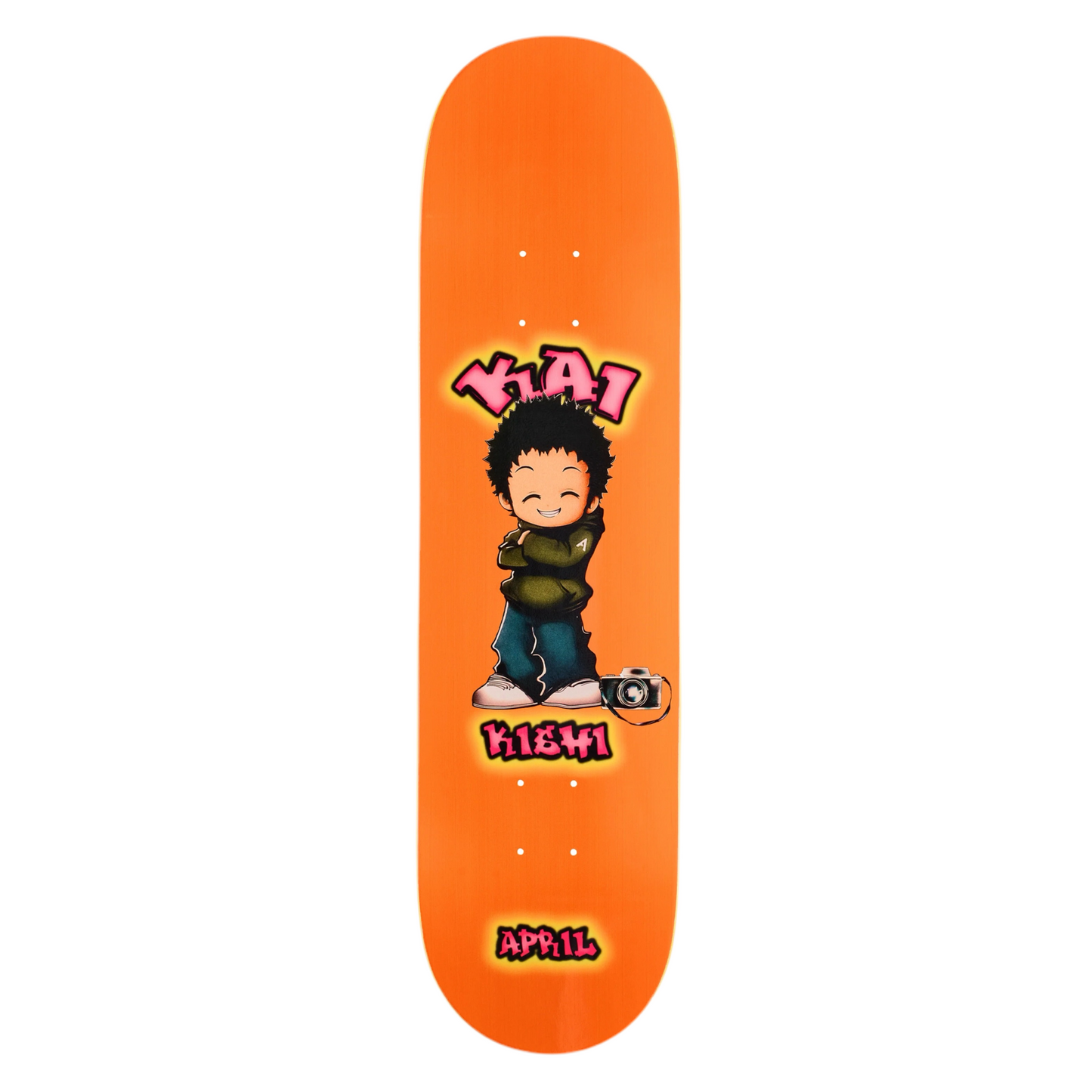 April Kai Kishi Chibi Orange 8.25" Skateboard Deck