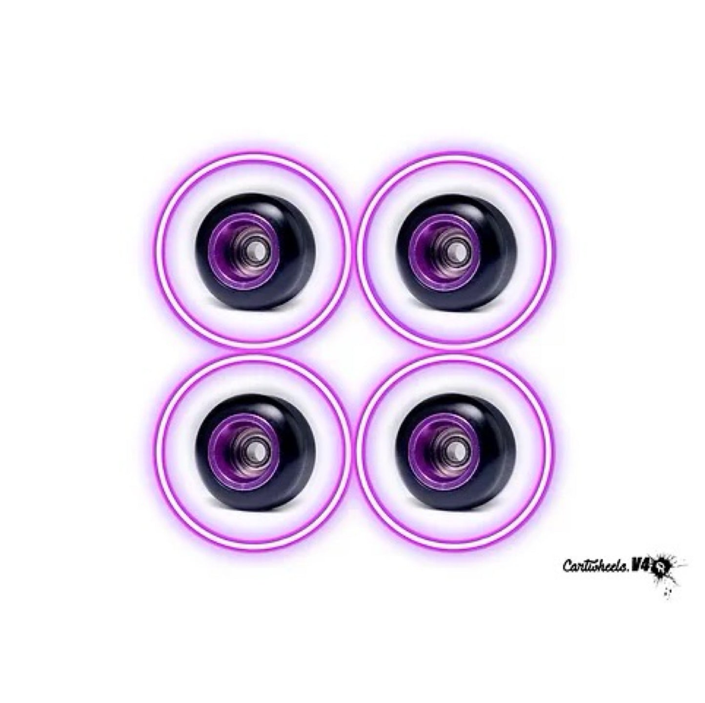 Cartwheels Black VR4 Supers (8.5mm) Fingerboard Wheels (Choose Core)