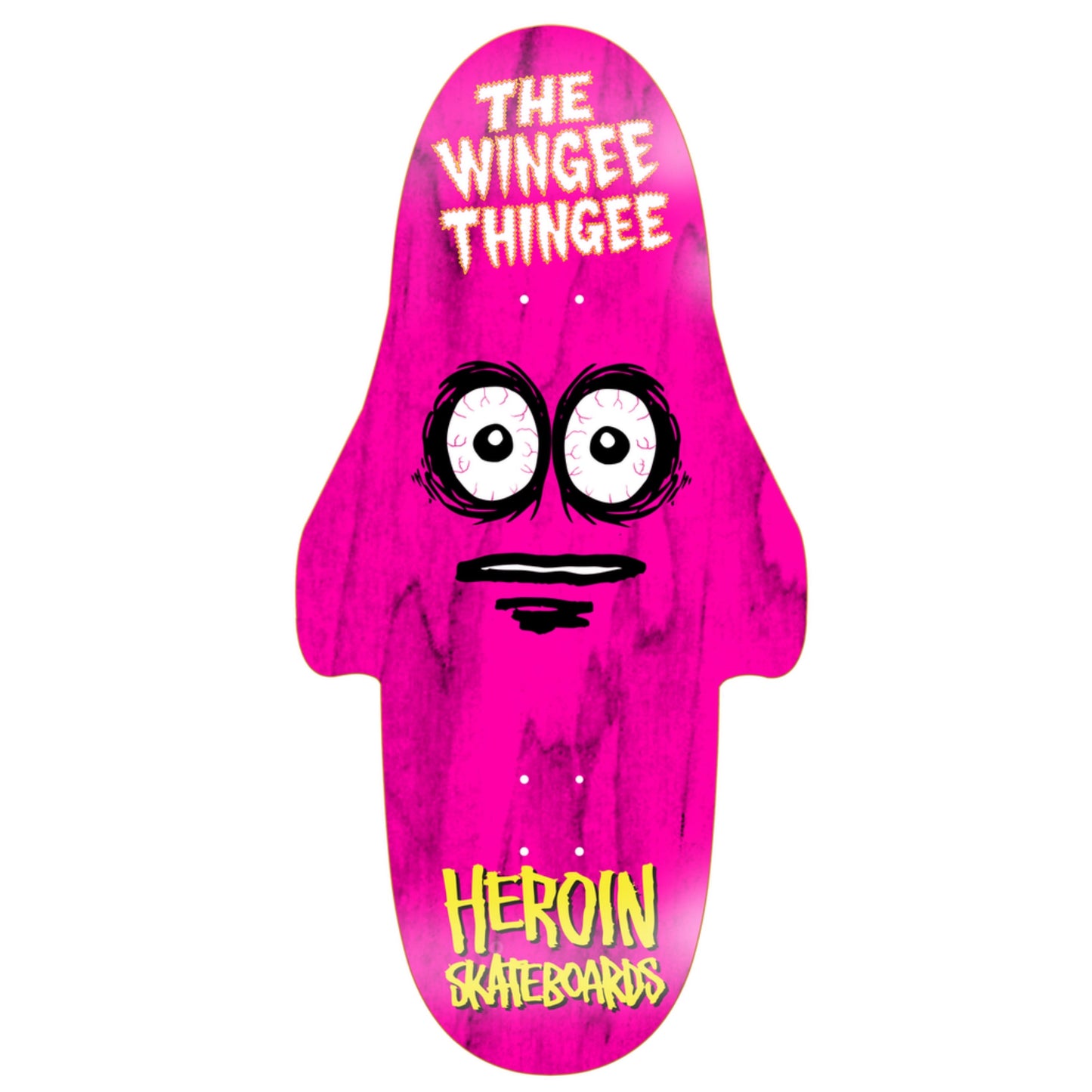 Heroin Team Wingee Thingee 15.25" Shaped Skateboard Deck