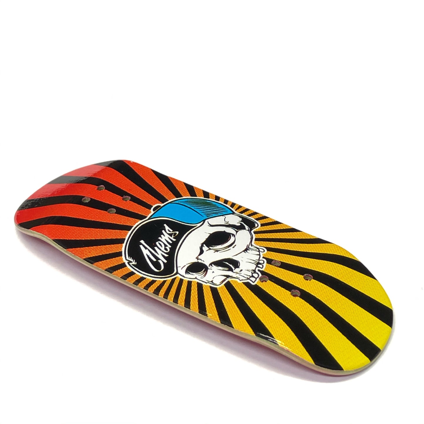 Chems Red/Yellow "Faded OG Skull" Fingerboard Deck