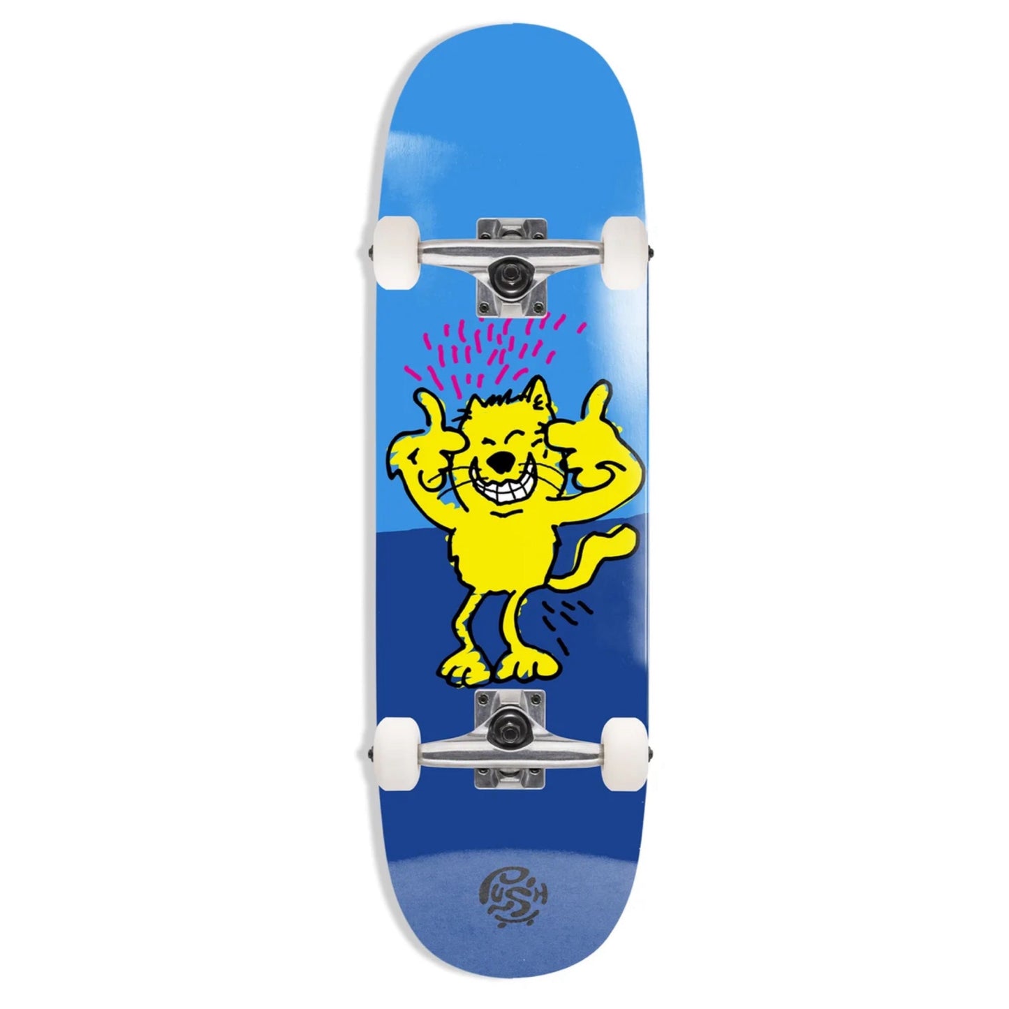Push Chaos Kat Blue 7.125" Mini Skateboard Complete