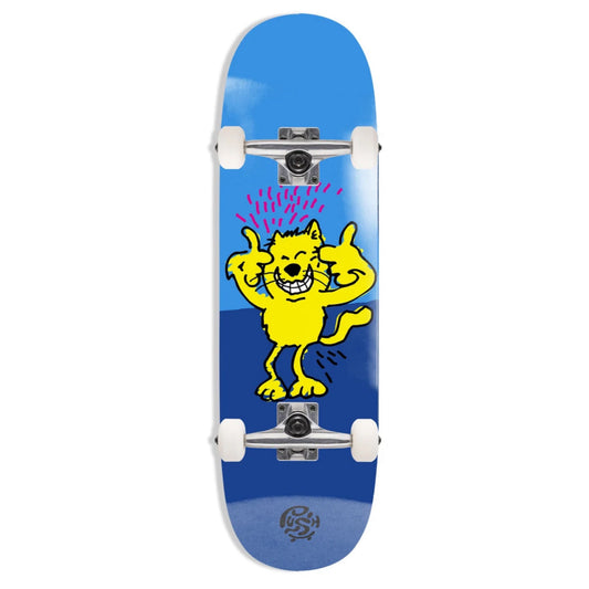 Push Chaos Kat Blue 7.125" Mini Skateboard Complete