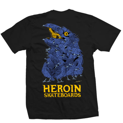 Heroin Skateboards Black Crow T-Shirt