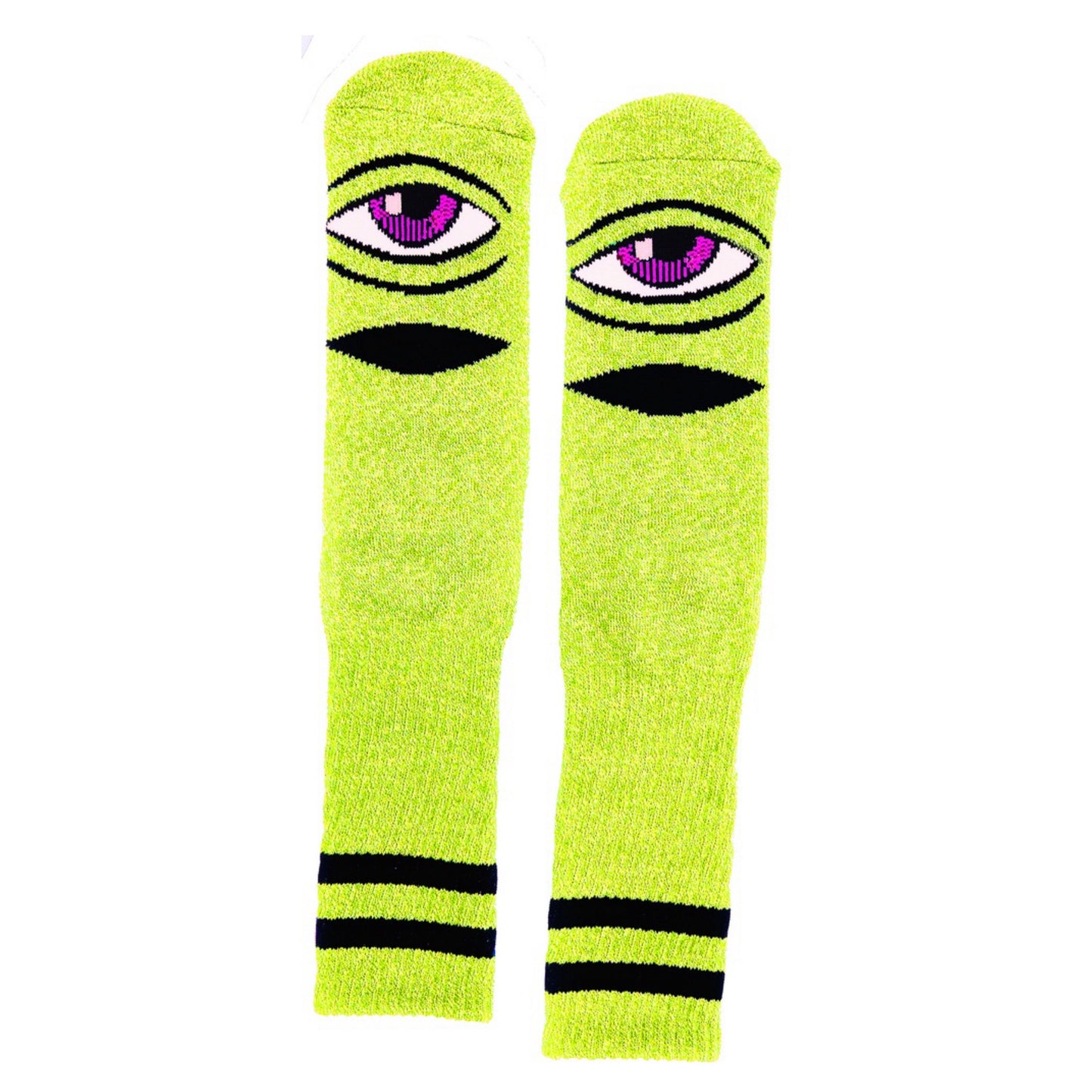 Toy Machine Heather Sect Eye Neon Yellow Socks