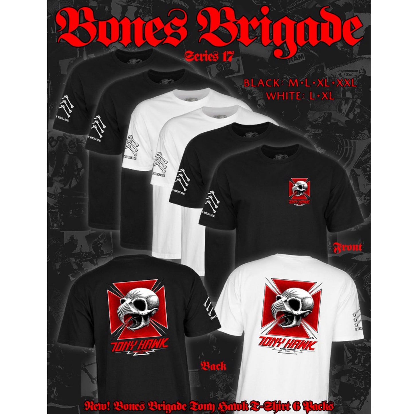 Powell Bones Brigade Hawk T-Shirt Black