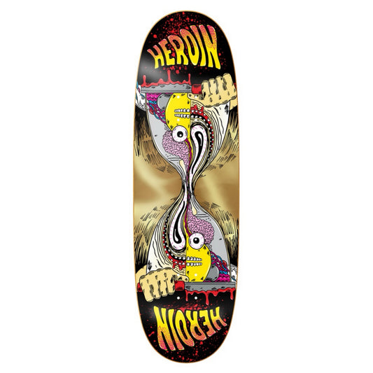 Heroin Team Merged Razor Egg Gold 9.75" Shaped Skateboard Deck