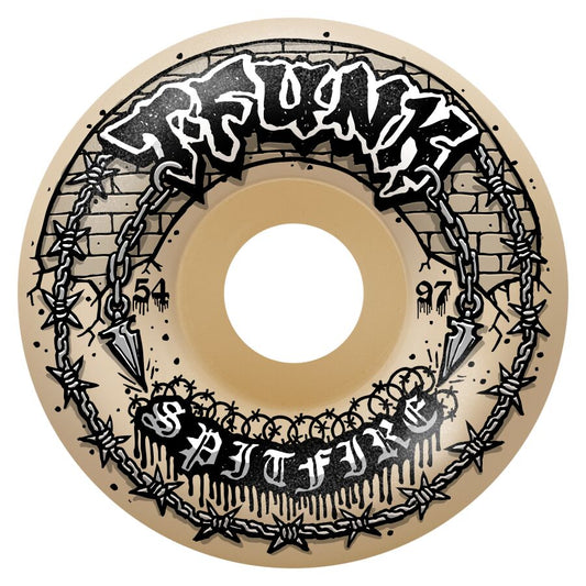 Spitfire Formula Four T-Funk Raw Radial Full 54mm 97a Skateboard Wheels