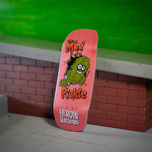 Chems X Heroin “Mini Pickle” Light Pink Bottom Ply Fingerboard Deck (CHOOSE SIZE)