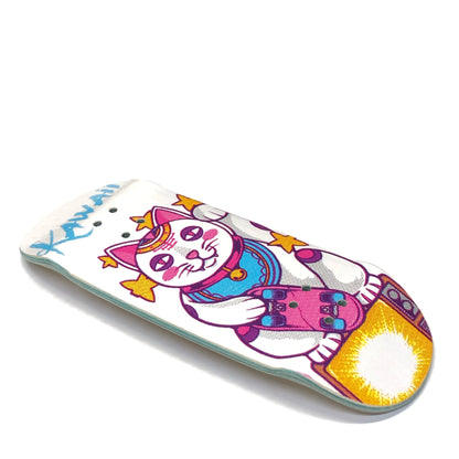 Chems White Background “Kawaii Pro Model” Fingerboard Deck